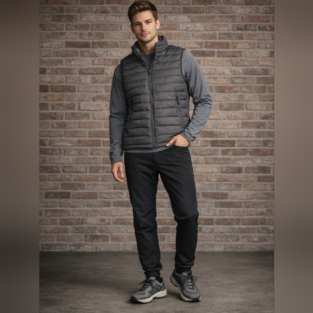 AVIA 32 Degrees • 2-Layer Jacket Puffer Vest Combo • Men’s Small • Gray